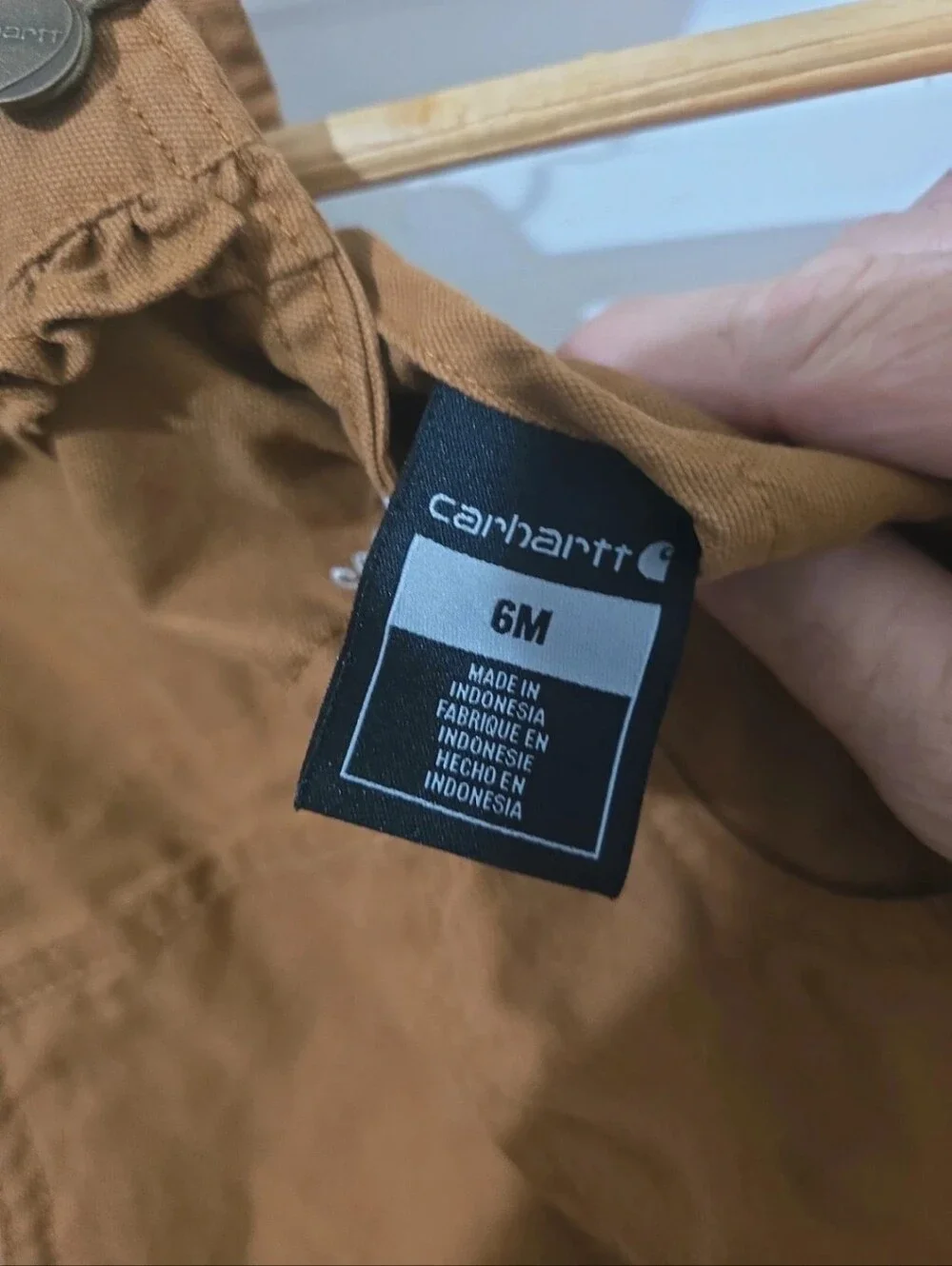 Carhartt Kids Brown Overalls with White Script Logo